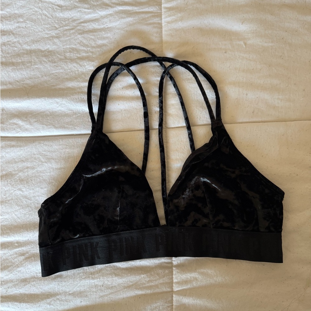 VS Pink Velvet Bralette